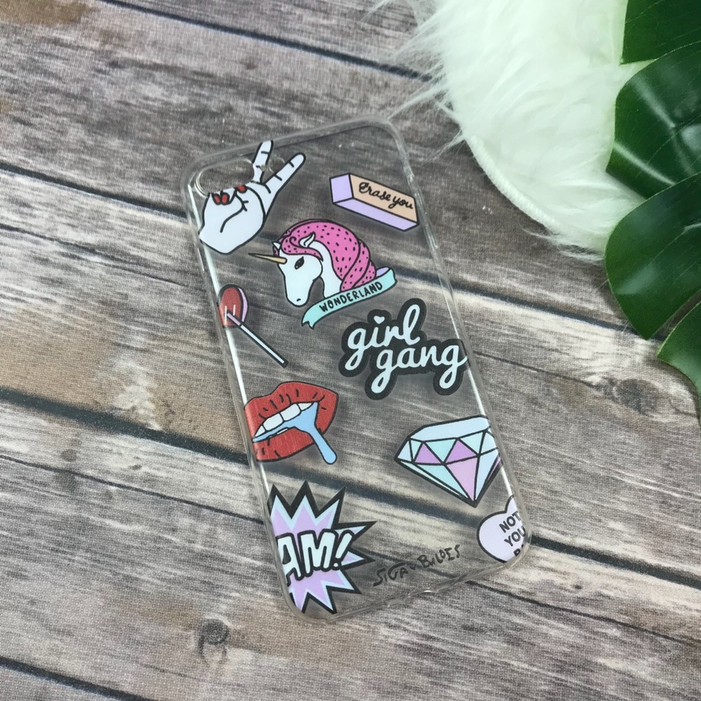New! iPhone 8 Plus Unicorn Girl Gang Pink Case